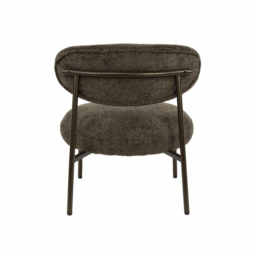 WoonStijl Fauteuil Round - Tissee cargo bruin