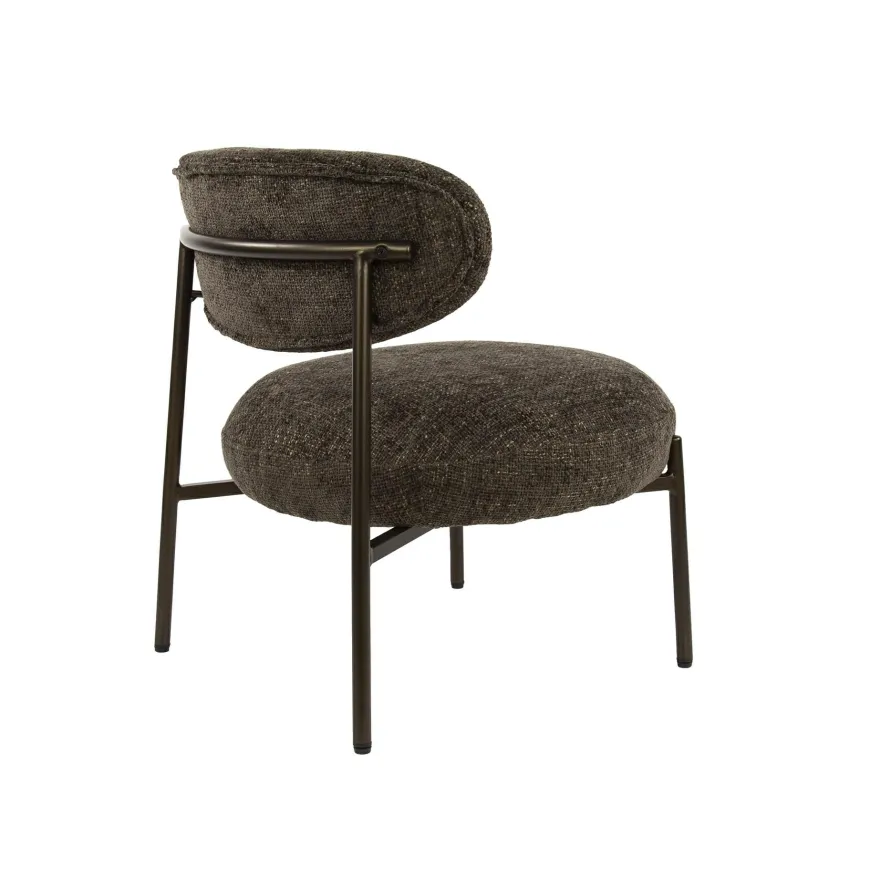 WoonStijl Fauteuil Round - Tissee cargo bruin