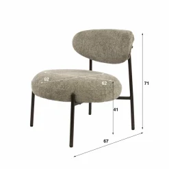WoonStijl Fauteuil Round - Tissee cargo zandkleur
