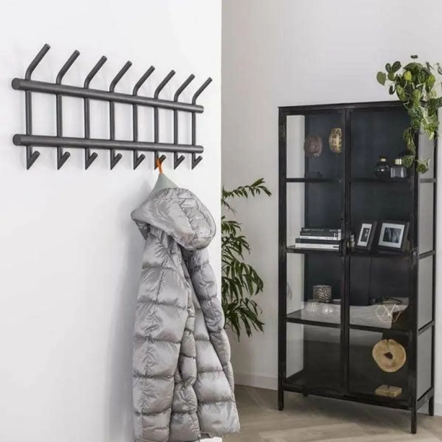 WoonStijl Garderobe 8 haaks breed ronde buis