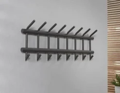 WoonStijl Garderobe 8 haaks breed ronde buis
