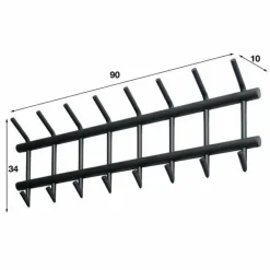WoonStijl Garderobe 8 haaks breed ronde buis