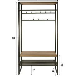 WoonStijl Garderobemeubel Luno 100cm bruin