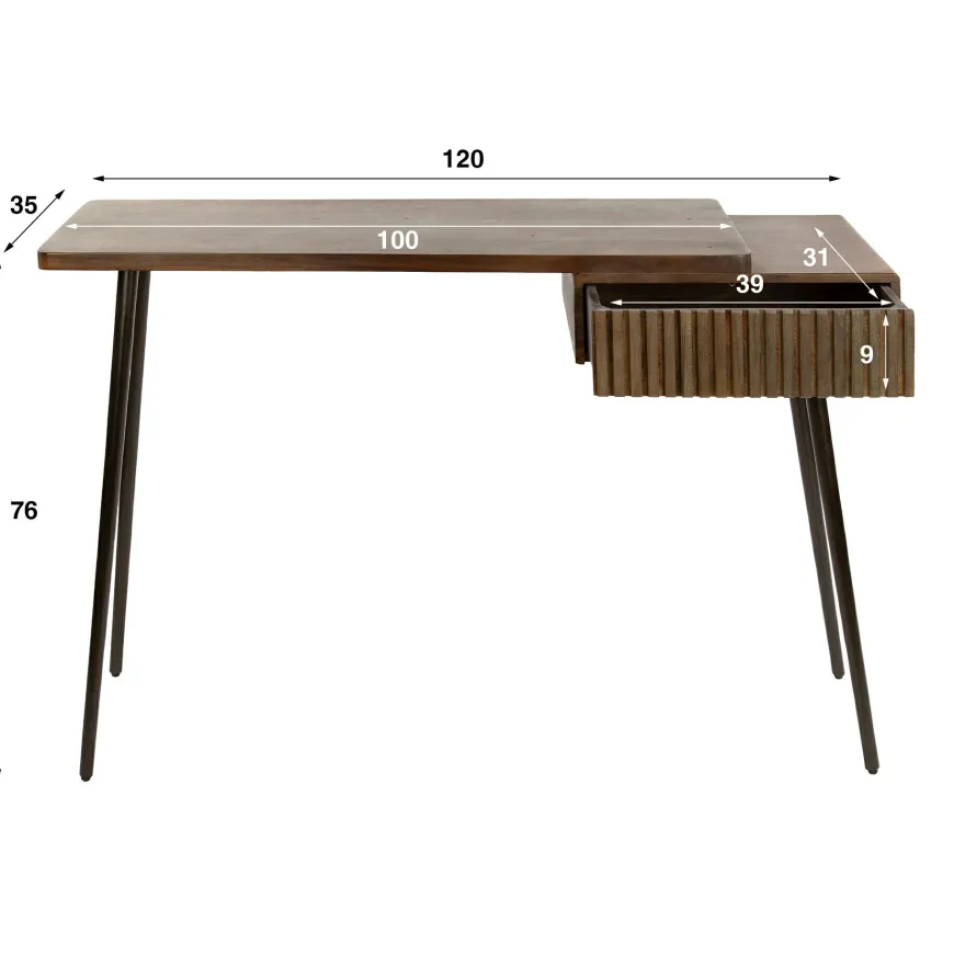 WoonStijl Hal-/kaptafel Carve met 1 lade
