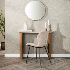 WoonStijl Hal-/kaptafel Romano Curvo Keramiek travertin