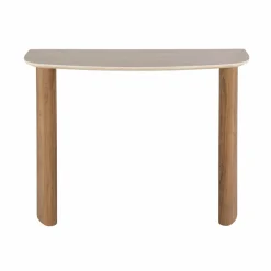WoonStijl Hal-/kaptafel Romano Curvo Keramiek travertin
