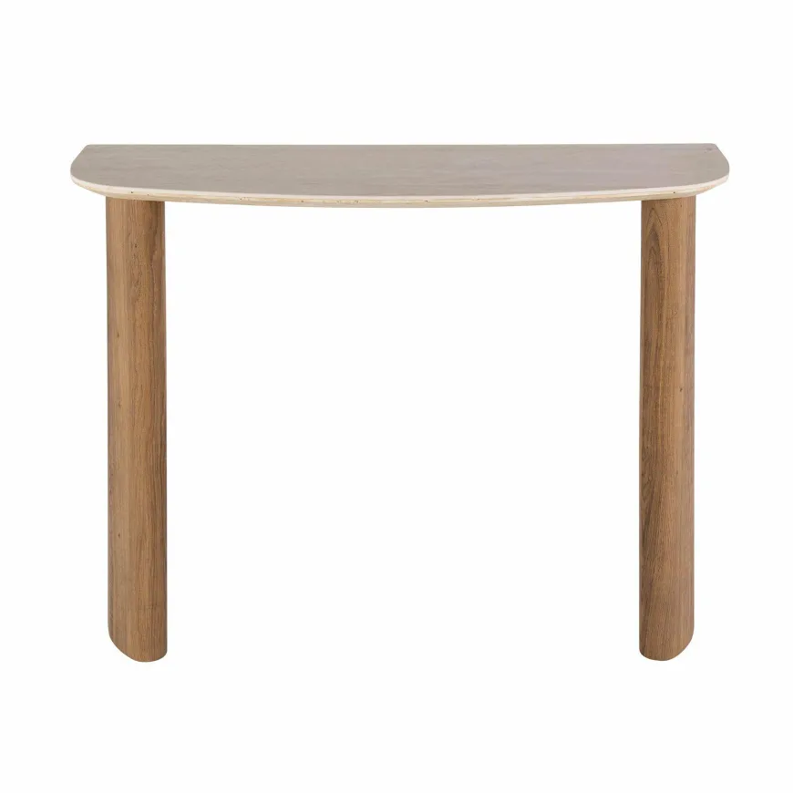 WoonStijl Hal-/kaptafel Romano Curvo Keramiek travertin