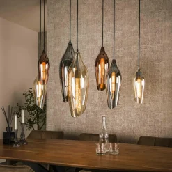 WoonStijl Hanglamp 4+3 cocoon mix glass