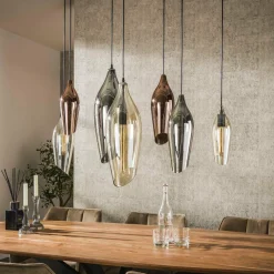 WoonStijl Hanglamp 4+3 cocoon mix glass