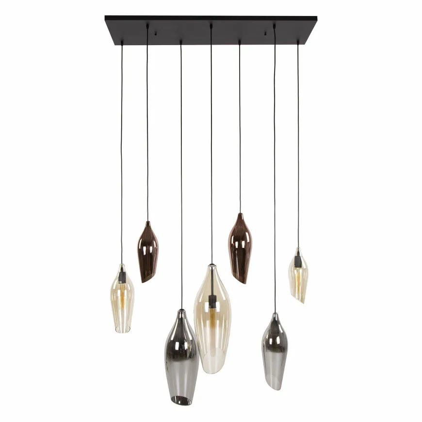 WoonStijl Hanglamp 4+3 cocoon mix glass