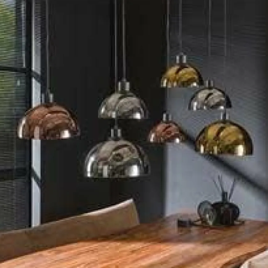 WoonStijl Hanglamp 4+3 disk glass tricolore