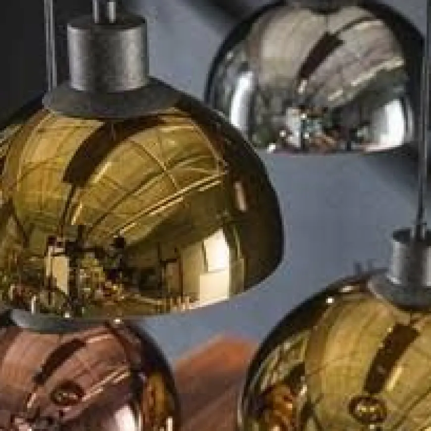 WoonStijl Hanglamp 4+3 disk glass tricolore