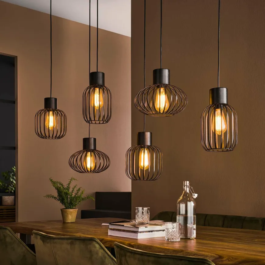 WoonStijl Hanglamp 3+3 mix metal