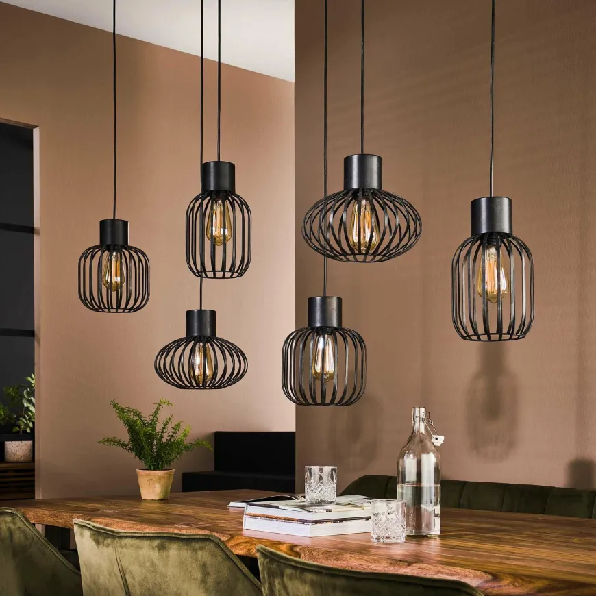 WoonStijl Hanglamp 3+3 mix metal