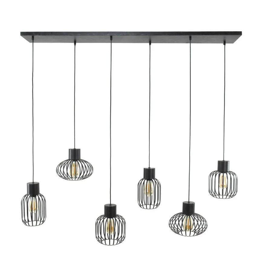 WoonStijl Hanglamp 3+3 mix metal