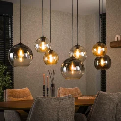 WoonStijl Hanglamp 4+3 multi globe XL