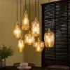 WoonStijl Hanglamp 4+3 oval facet mix