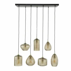 WoonStijl Hanglamp 4+3 stripe glass horizontal