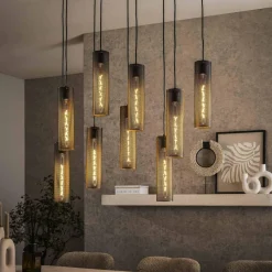 WoonStijl Hanglamp 5+4 tube mesh