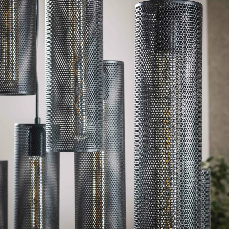 WoonStijl Hanglamp 5+4 tube mesh