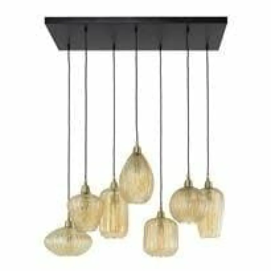 WoonStijl Hanglamp 4+3 V-shape pattern mix