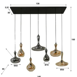 WoonStijl Hanglamp Karaf 4+3