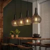 WoonStijl Hanglamp 4L armor kegel / Zwart bruin