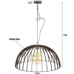 WoonStijl Hanglamp 1L capitol Ø70