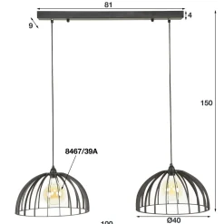 WoonStijl Hanglamp 2L capitol