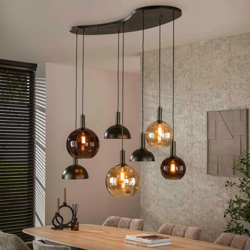 WoonStijl Hanglamp 4+3L Cluster