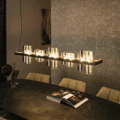 WoonStijl Hanglamp 10L cylinder mixed glass