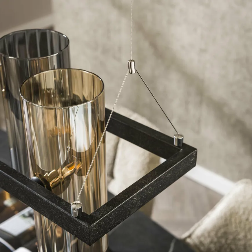 WoonStijl Hanglamp 10L cylinder mixed glass