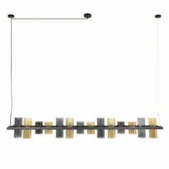 WoonStijl Hanglamp 14L cylinder mixed glass
