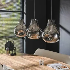 WoonStijl Hanglamp 3L dent glass