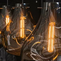 WoonStijl Hanglamp 3L dent glass
