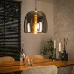 WoonStijl Hanglamp 1L drift glass Smoke grey