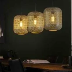 WoonStijl Hanglamp 3L etch / Oud zilver