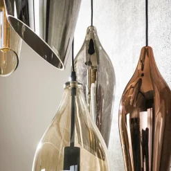 WoonStijl Hanglamp 5L getrapt cocoon mix glass