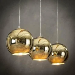 WoonStijl Hanglamp 3L Globe koper