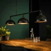 WoonStijl Hanglamp 3L Halfronde Kap-Industrial Tube