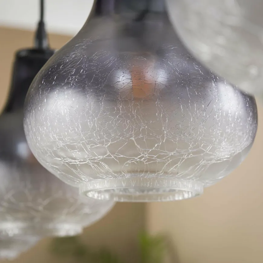 WoonStijl Hanglamp 4L kegel glass