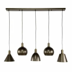 WoonStijl Hanglamp 5L Metallo mix Sienna bruin