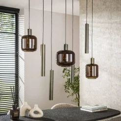 WoonStijl Hanglamp 4+3L mix Bronza