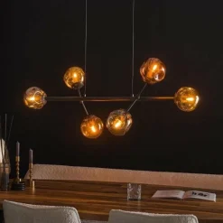 WoonStijl Hanglamp 6L molecule mix glass