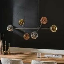WoonStijl Hanglamp 6L molecule mix glass