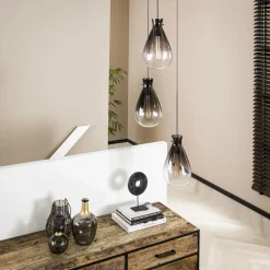 WoonStijl Hanglamp 3L nugget shaded