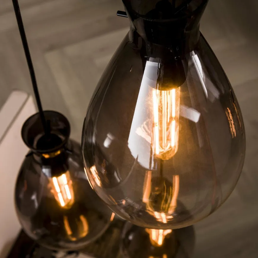 WoonStijl Hanglamp 3L nugget shaded