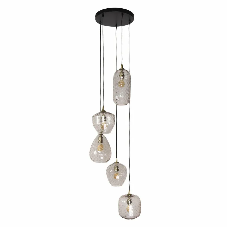 WoonStijl Hanglamp 5L patch pattern getrapt