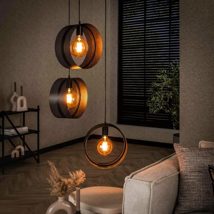 WoonStijl Hanglamp 3L ring geperforeerd