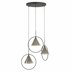 WoonStijl Hanglamp 3L ring getrapt tapse kap (G9)